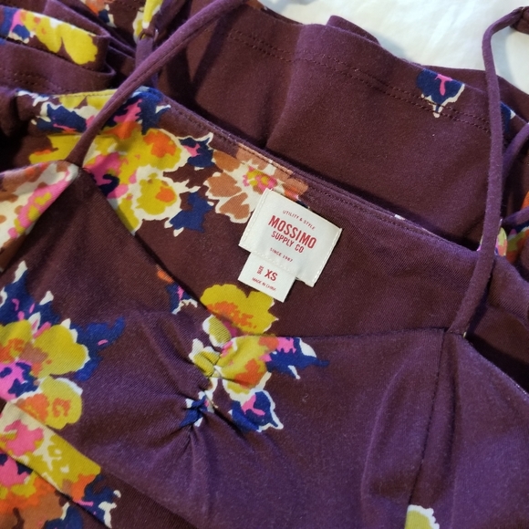 Mossimo Plum Floral Dress Size XS - Picture 4 of 4